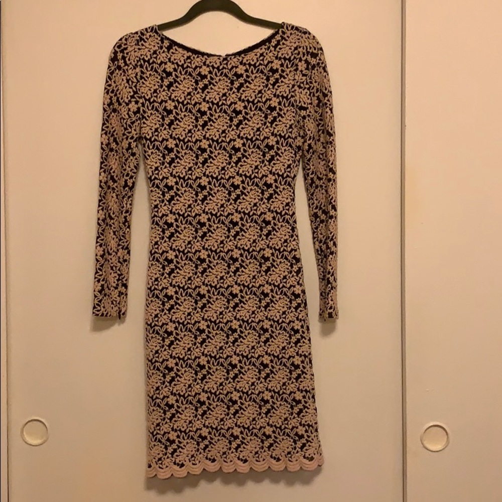 💥Alice + Olivia Khloe Keyhole Blush/Black Dress